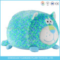 Hotsale gato como animal azul cor rodada forma pelúcia leopardo brinquedo